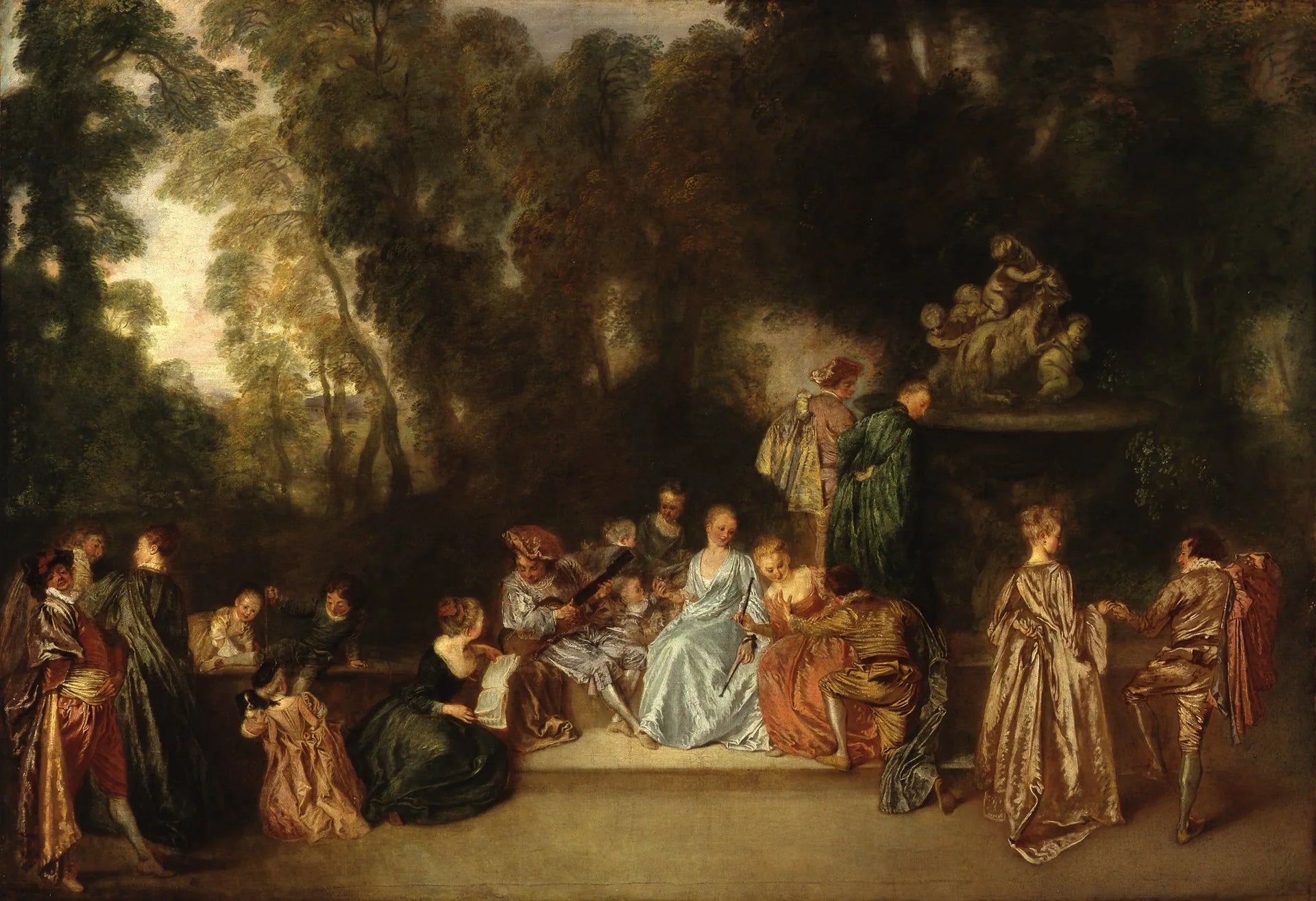 Fête en plein air - Antoine Watteau image 1 reproduction réalisée par Alpha Reproduction