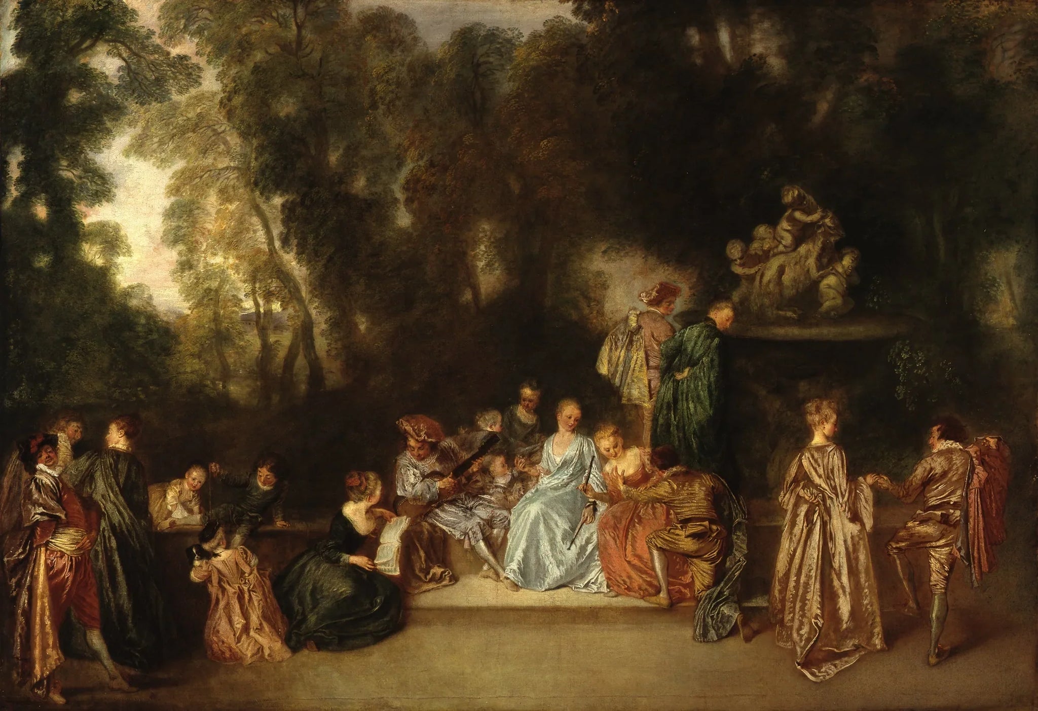 Fête en plein air - Antoine Watteau image 1 reproduction réalisée par Alpha Reproduction