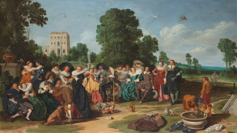La fête à l'extérieur - Dirck Hals