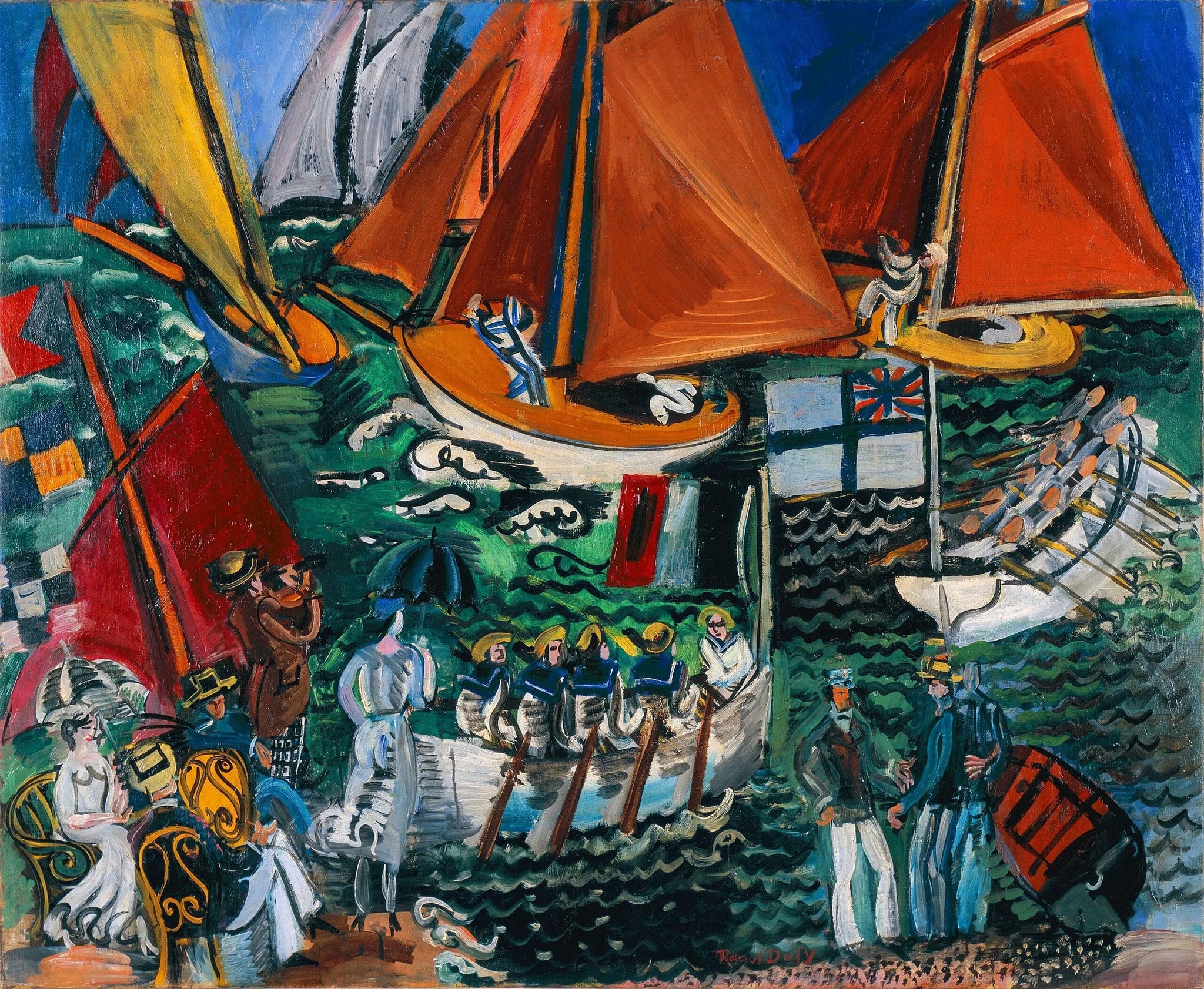 Fête Nautique - Raoul Dufy image 1 reproduction artisanale de tableau