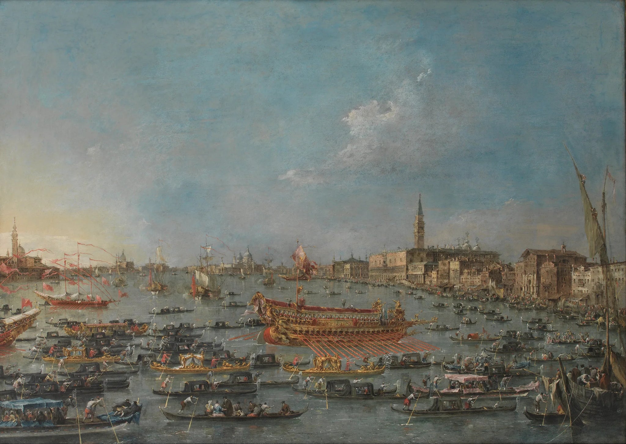 Fêtes de Bucintoro à Venise - Francesco Guardi image 1 copie peinte à la main à l’huile