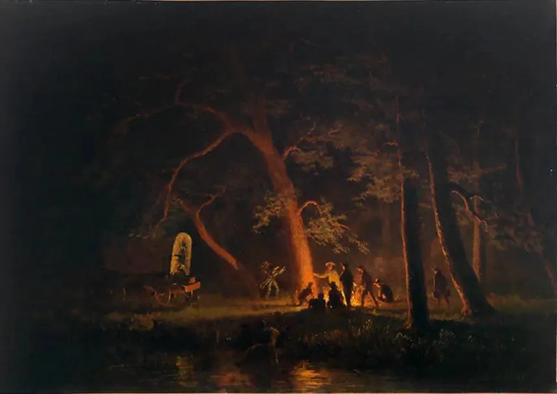 Feu de camp - Albert Bierstadt