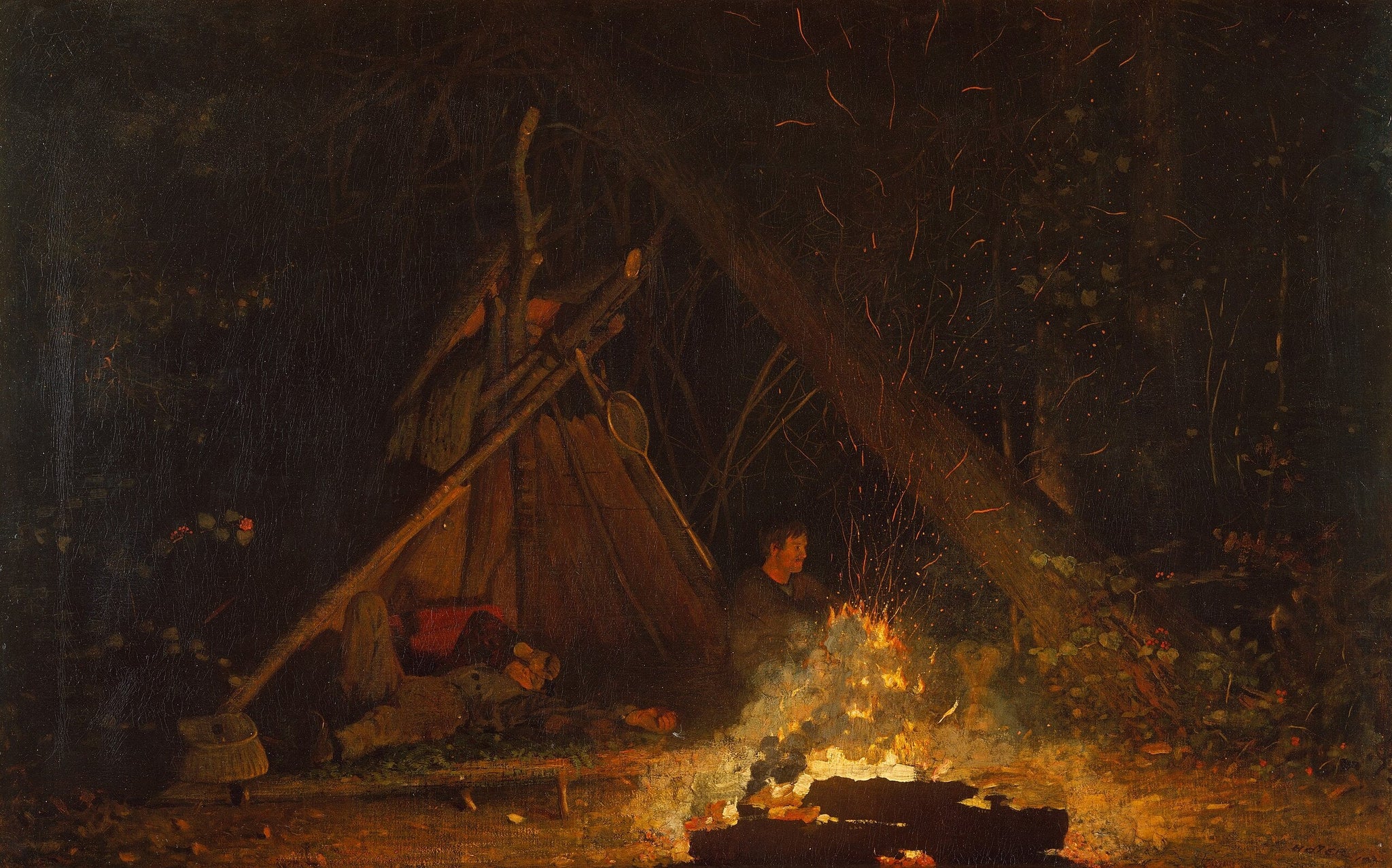 Feu de camp - Winslow Homer image 1 tableau peint à l’huile sur toile