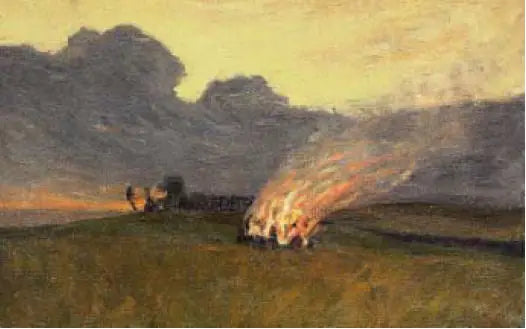 Feu de joie - Paul Gauguin image 1 reproduction artisanale de tableau