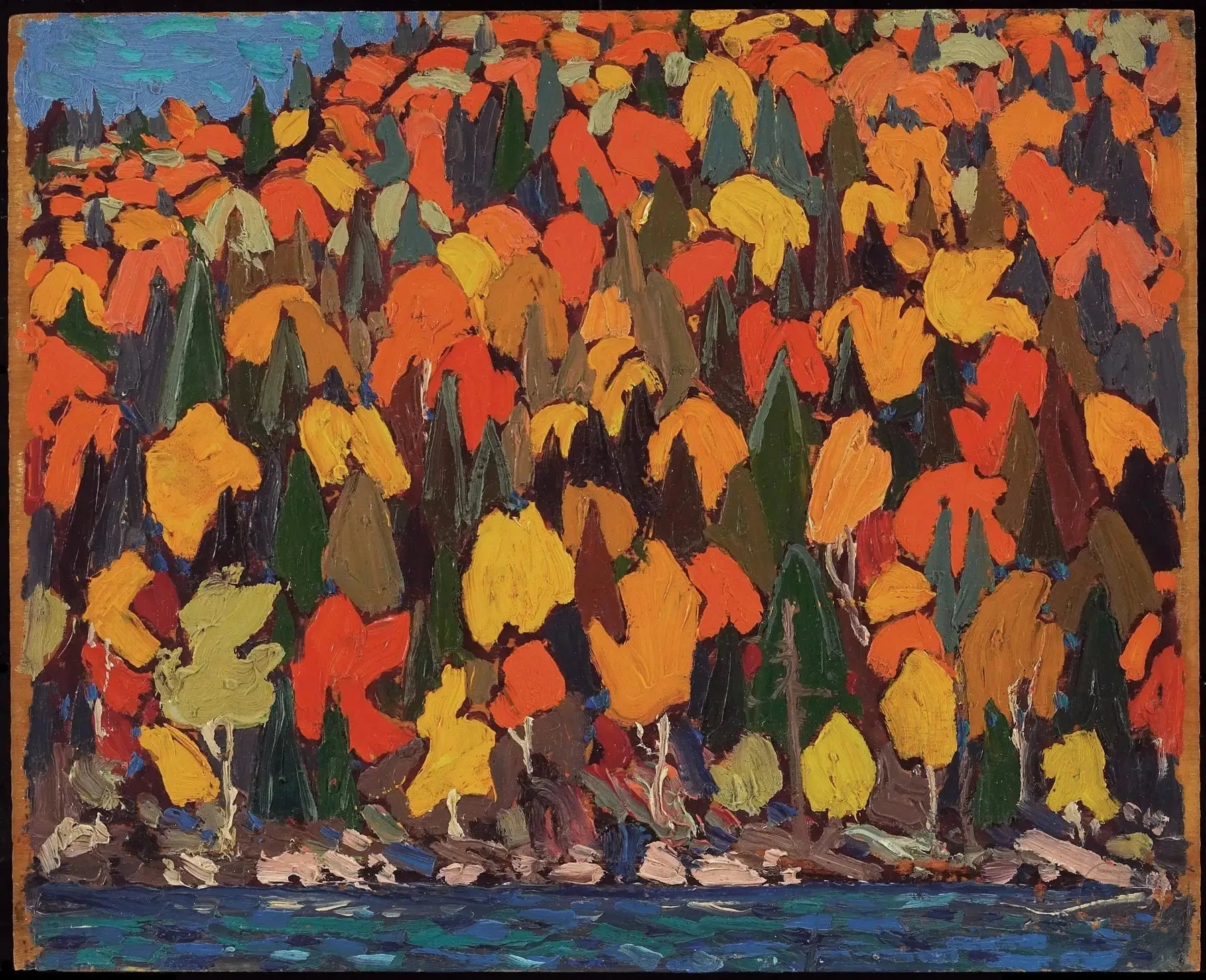 Feuillage d'automne - Tom Thomson image 1 copie de tableau peinte à la main