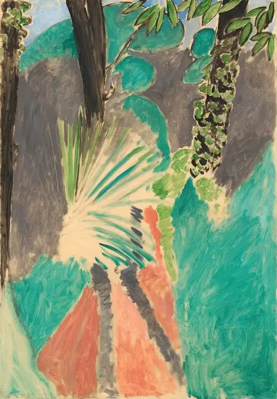 Feuille de palmier, Tanger - Henri Matisse image 1 copie peinte à la main à l’huile