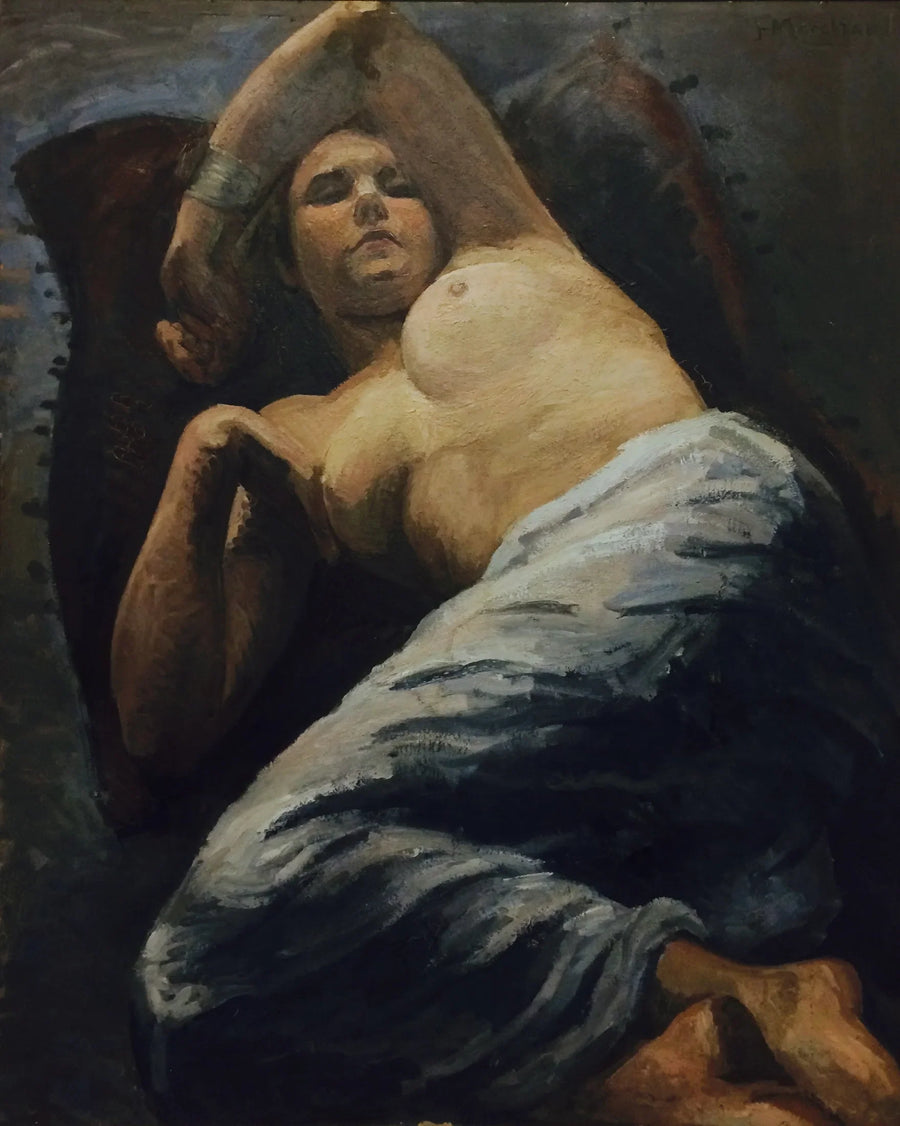 Figure allongée - Jean Marchand image 1 copie peinte à la main à l’huile
