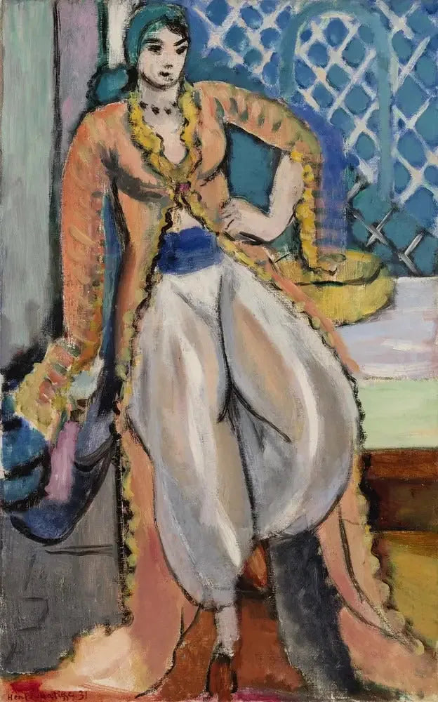 Figure avec une robe persane (Figure à la robe persane) - Henri Matisse image 1 copie peinte à la main à l’huile