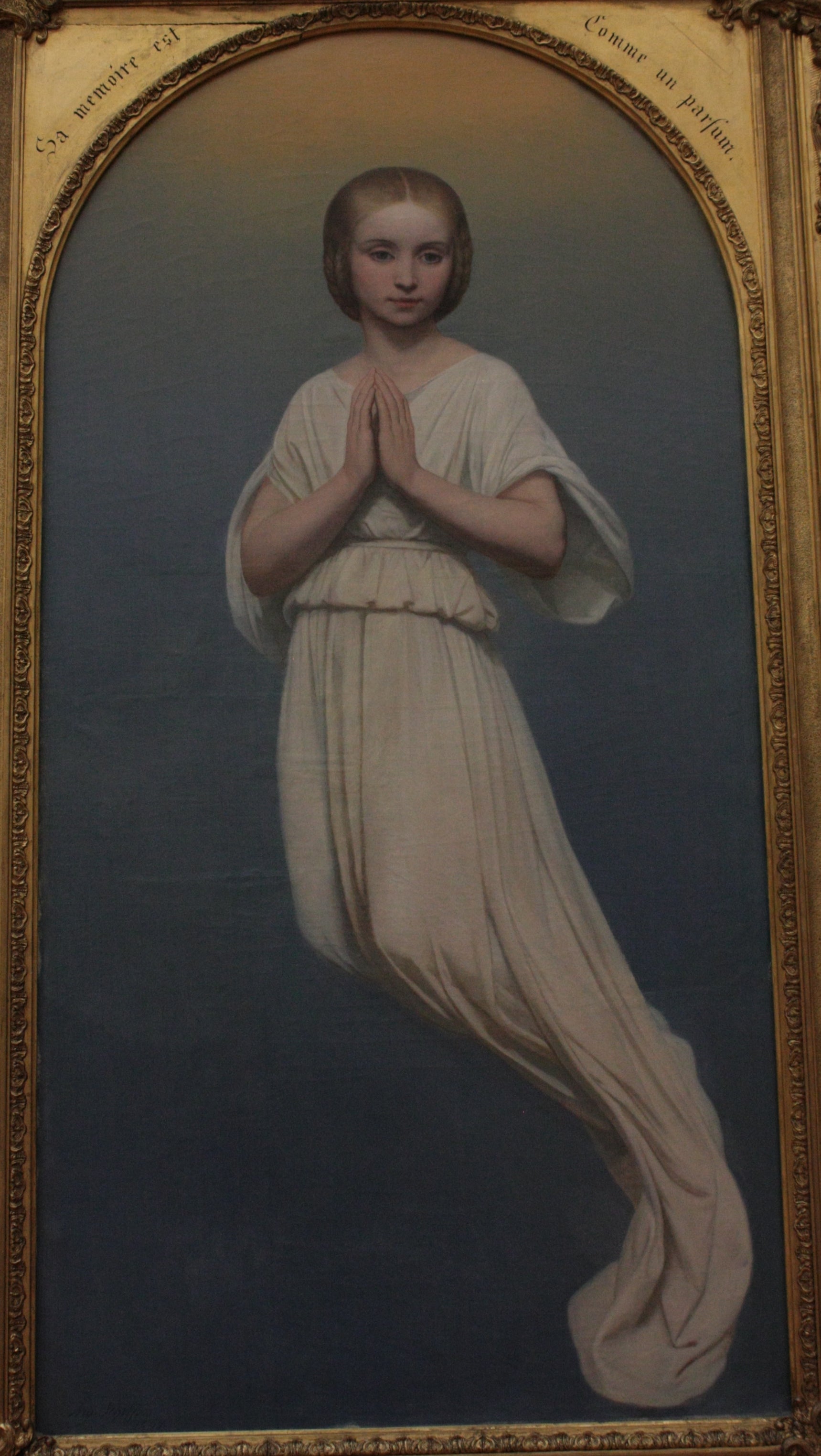 Figure d'ange représentant Mademoiselle de Montblanc après sa mort - Ary Scheffer image 1 reproduction artisanale de tableau