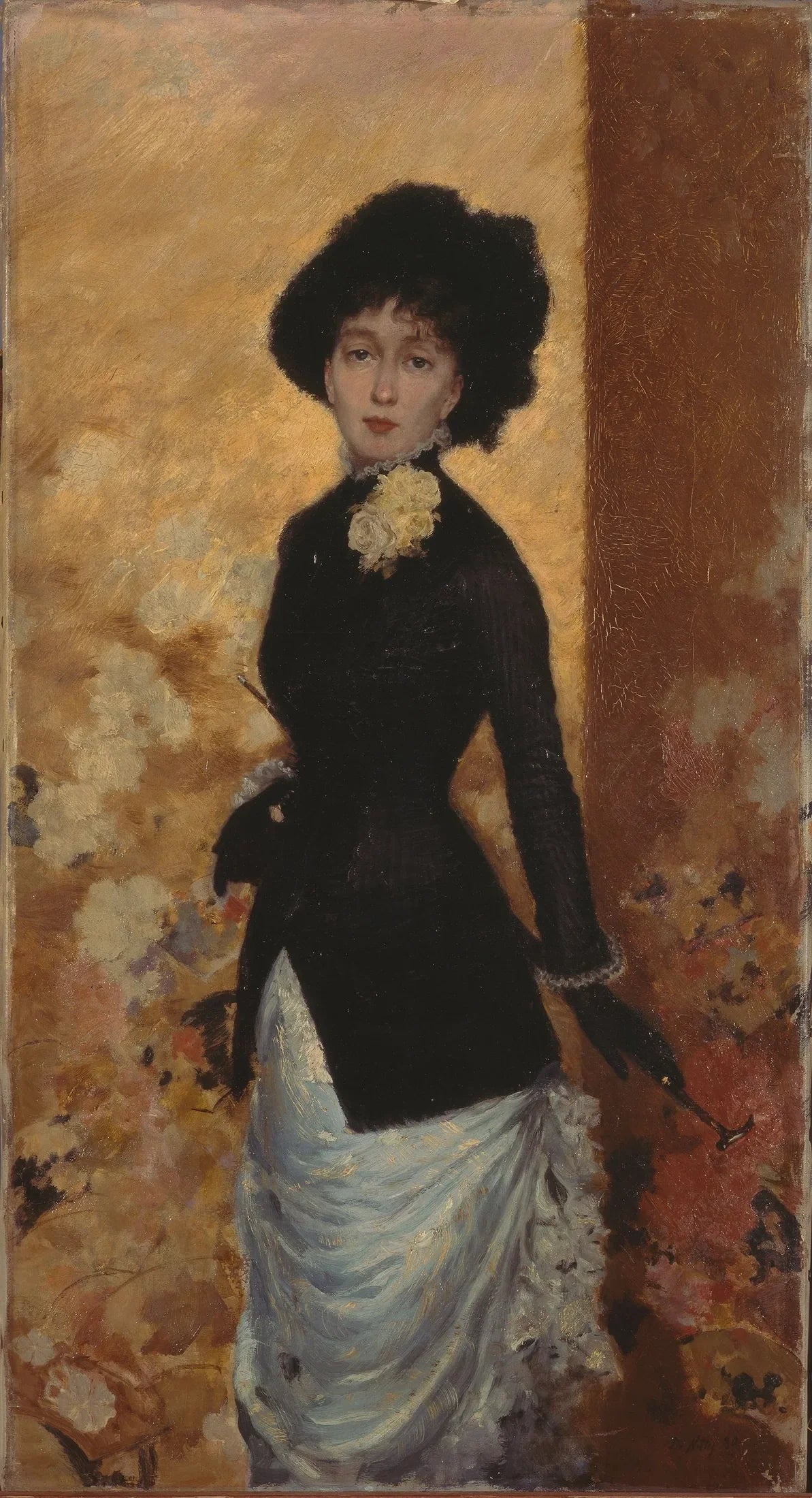 Figure de femme (Léontine De Nittis) - Giuseppe De Nittis image 1 reproduction de peinture à l’huile