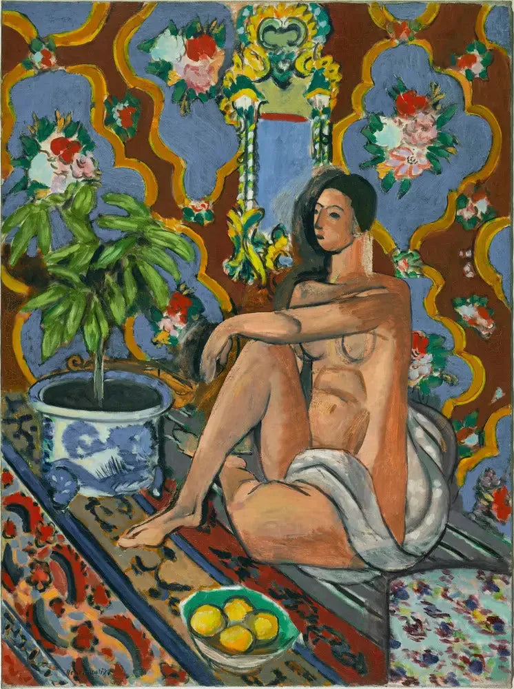 Figure décorative sur fond ornemental - Henri Matisse