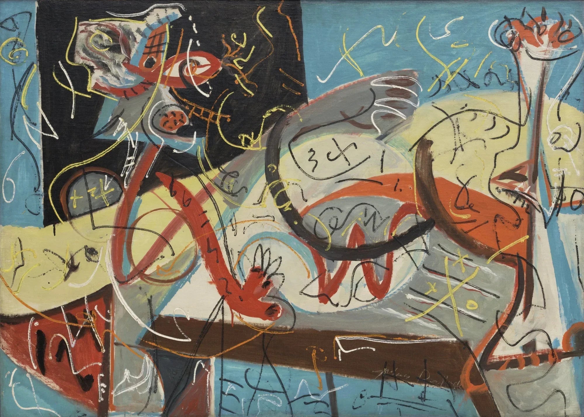 Figure sténographique - Jackson Pollock image 1 reproduction de peinture à l’huile