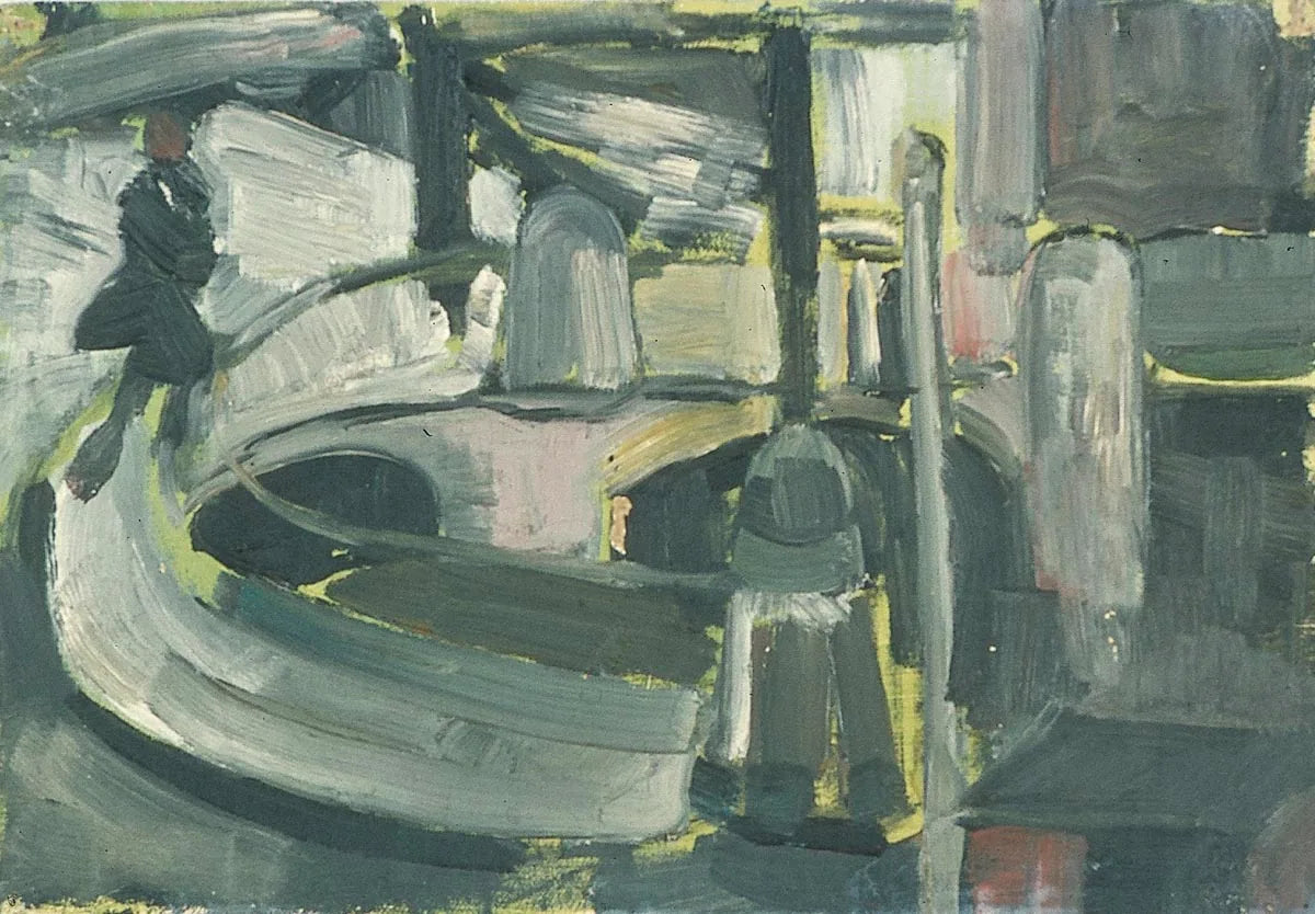 Figure sur le Blauwpoortsbrug - Theo van Doesburg image 1 reproduction d’œuvre d’art à l’huile