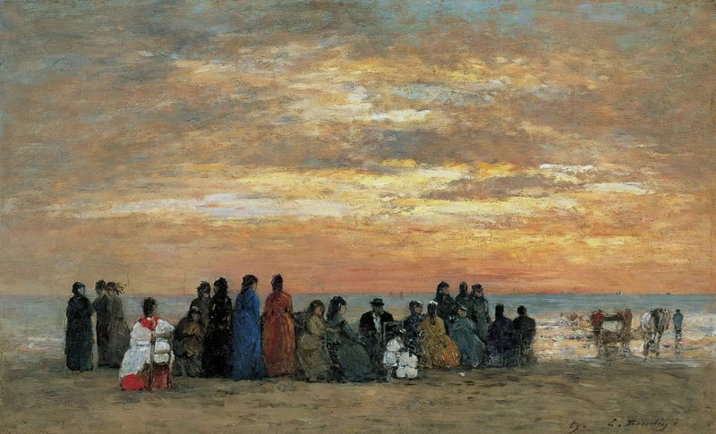Figures à la plage de Trouville - Eugène Boudin