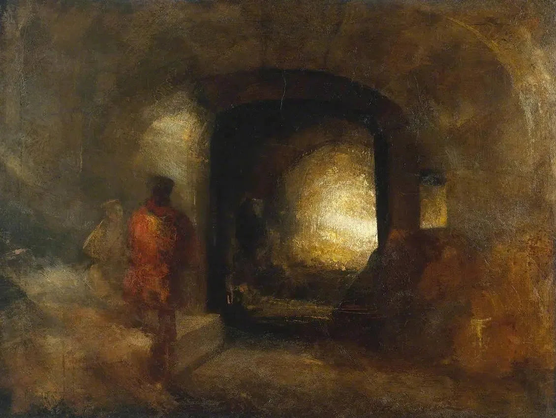 Figures in a Building - J. M. W. Turner image 1 copie de tableau peinte à la main