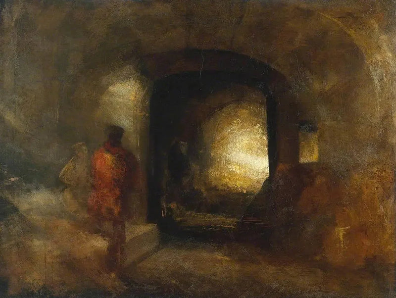 Figures in a Building - J. M. W. Turner