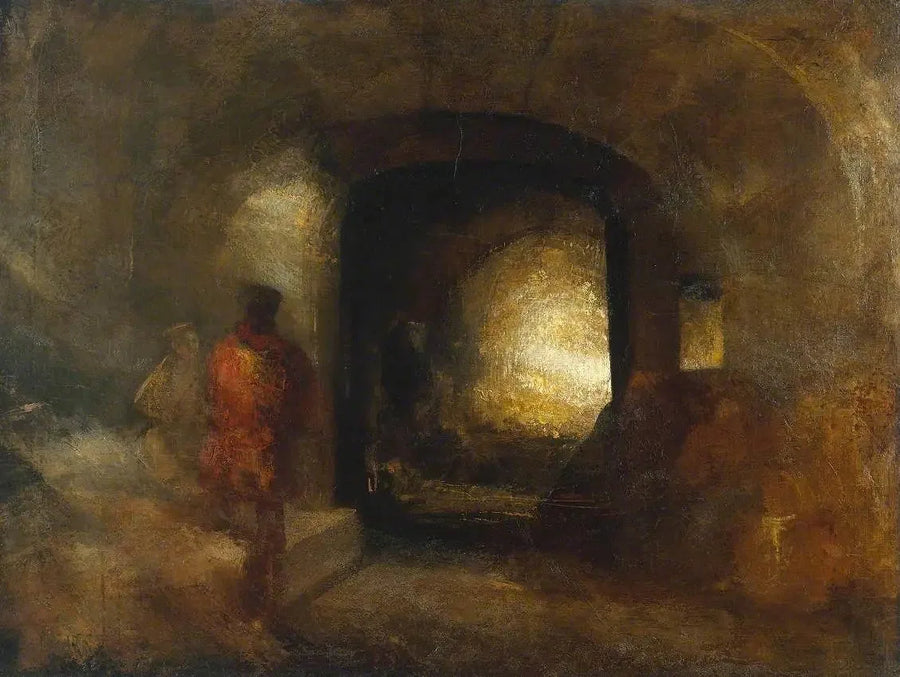 Figures in a Building - J. M. W. Turner