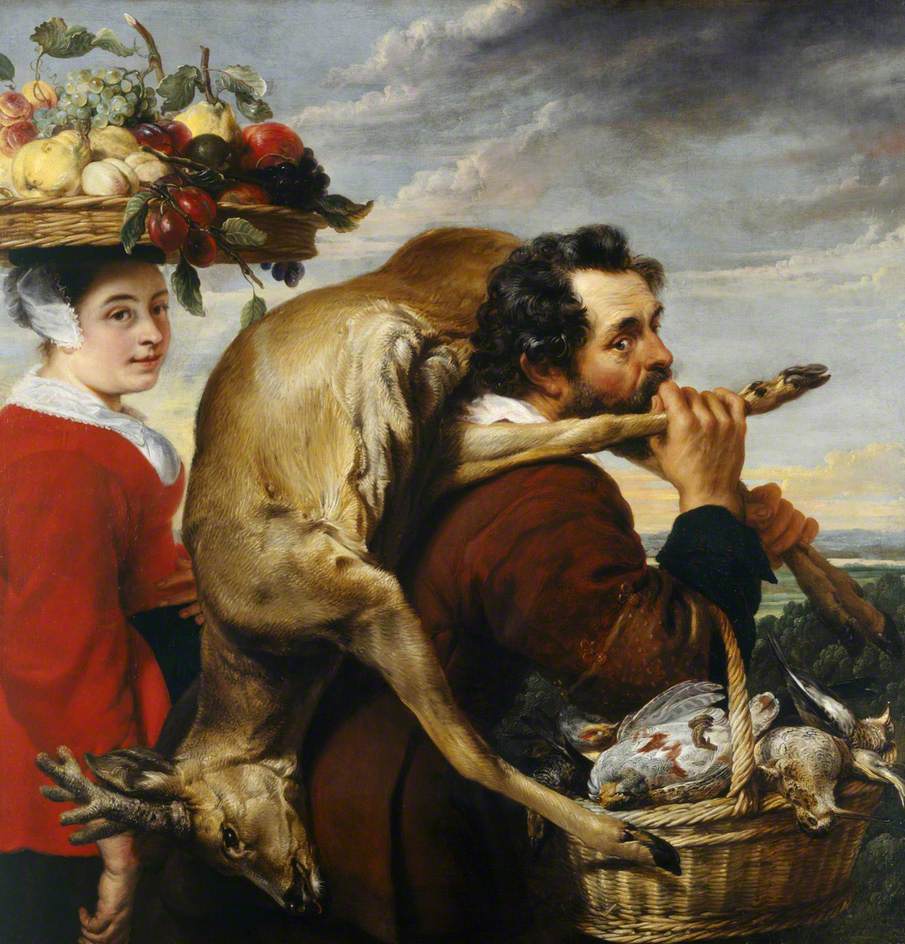 Figurines avec fruits et jeu - Frans Snyders image 1 copie peinte à la main à l’huile