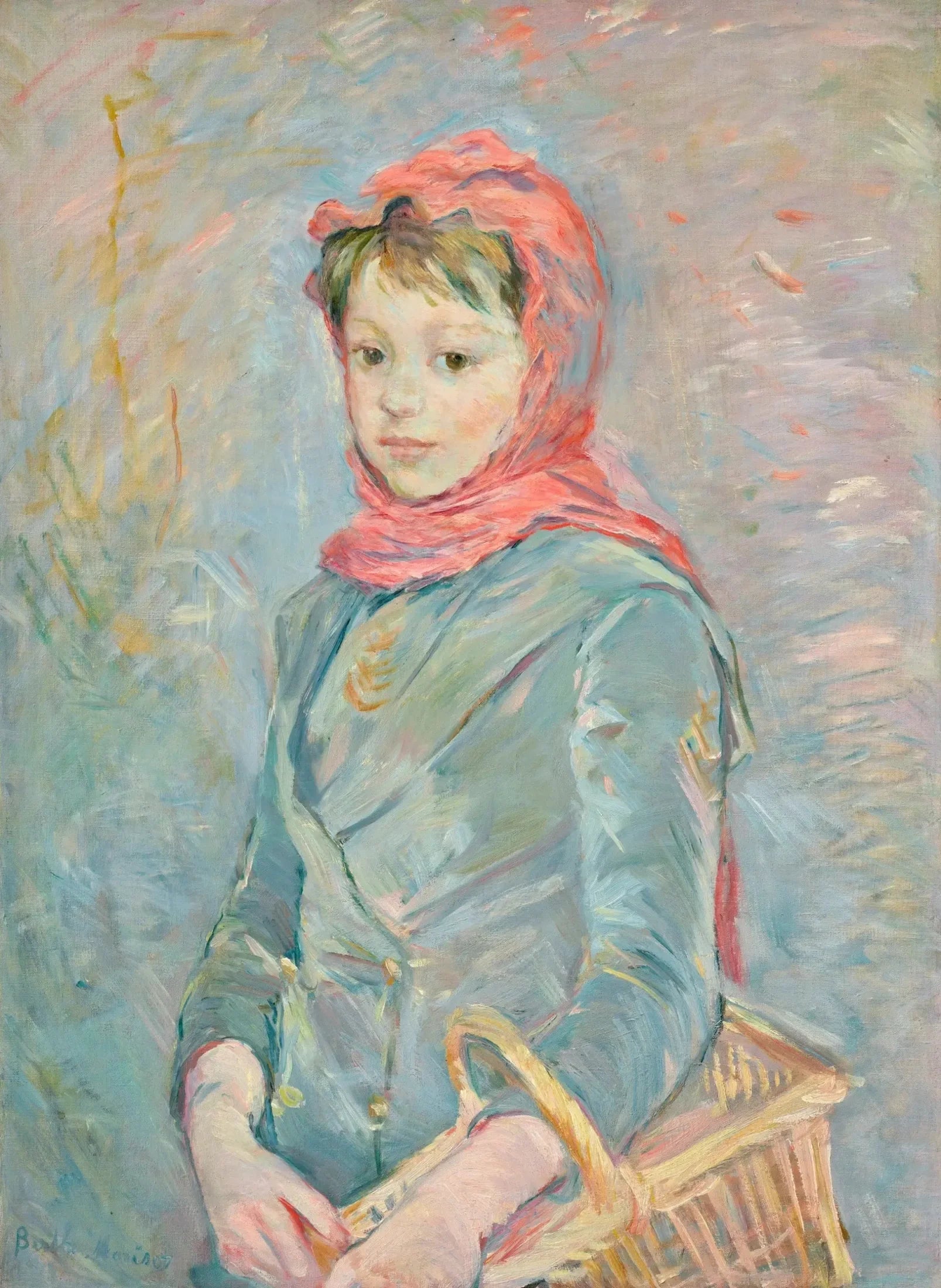 Filet portant un panier - Berthe Morisot image 1 reproduction artisanale de tableau
