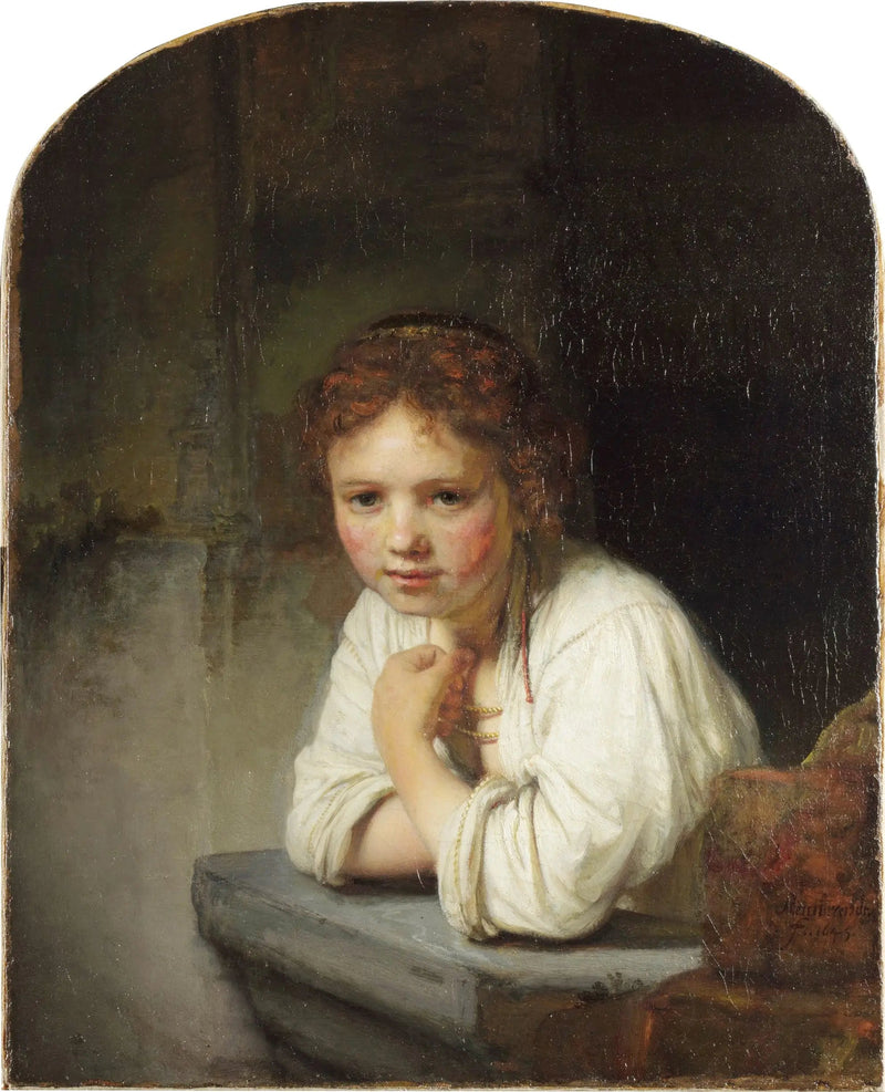 Fille à la fenêtre - Rembrandt
