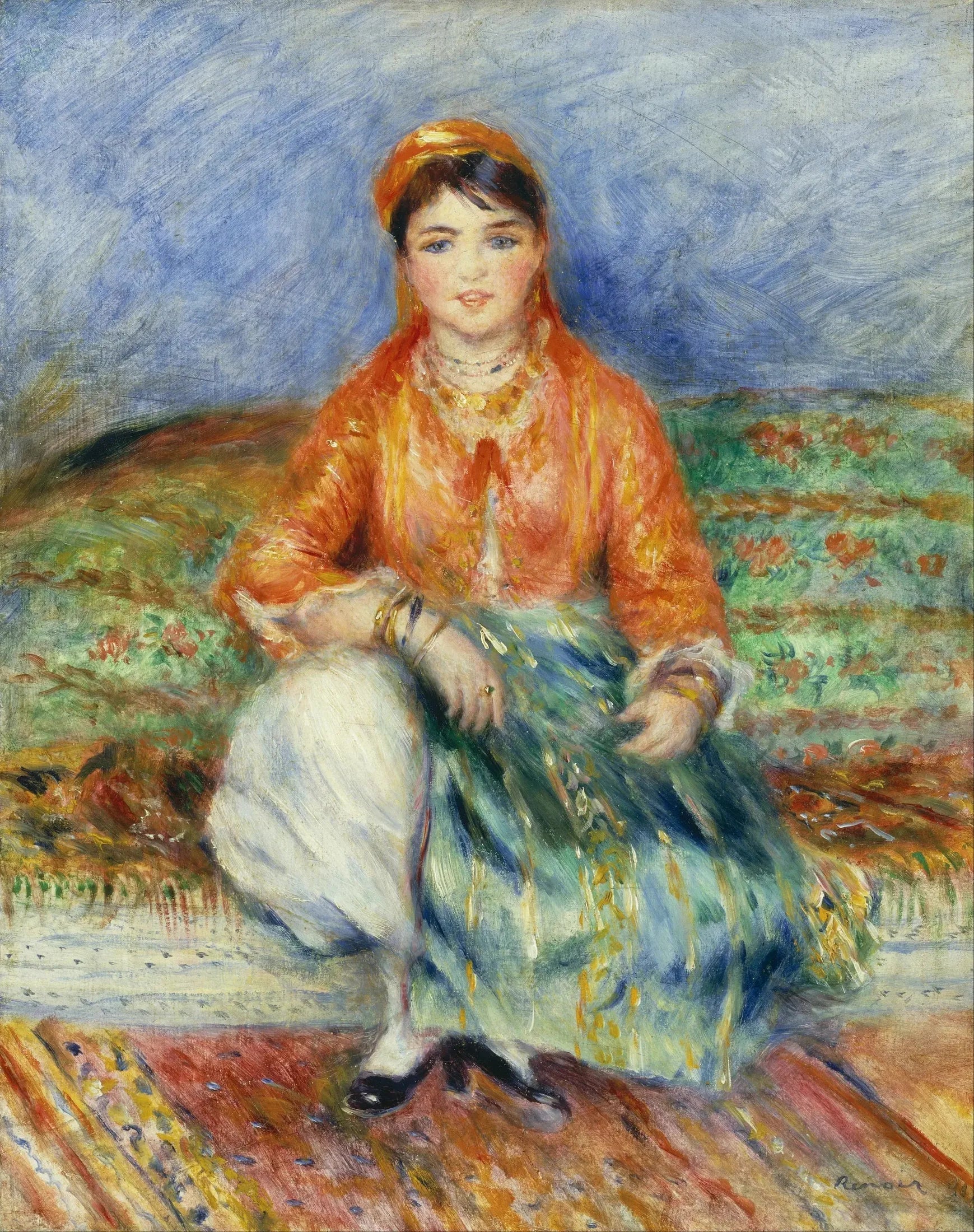 Fille algérienne - Pierre-Auguste Renoir image 1 reproduction artisanale de tableau