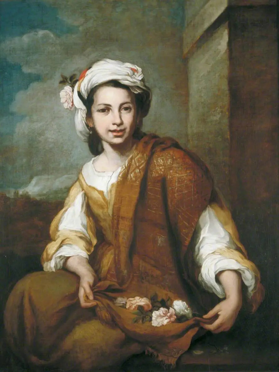 Fille aux fleurs - Bartolomé Esteban Murillo