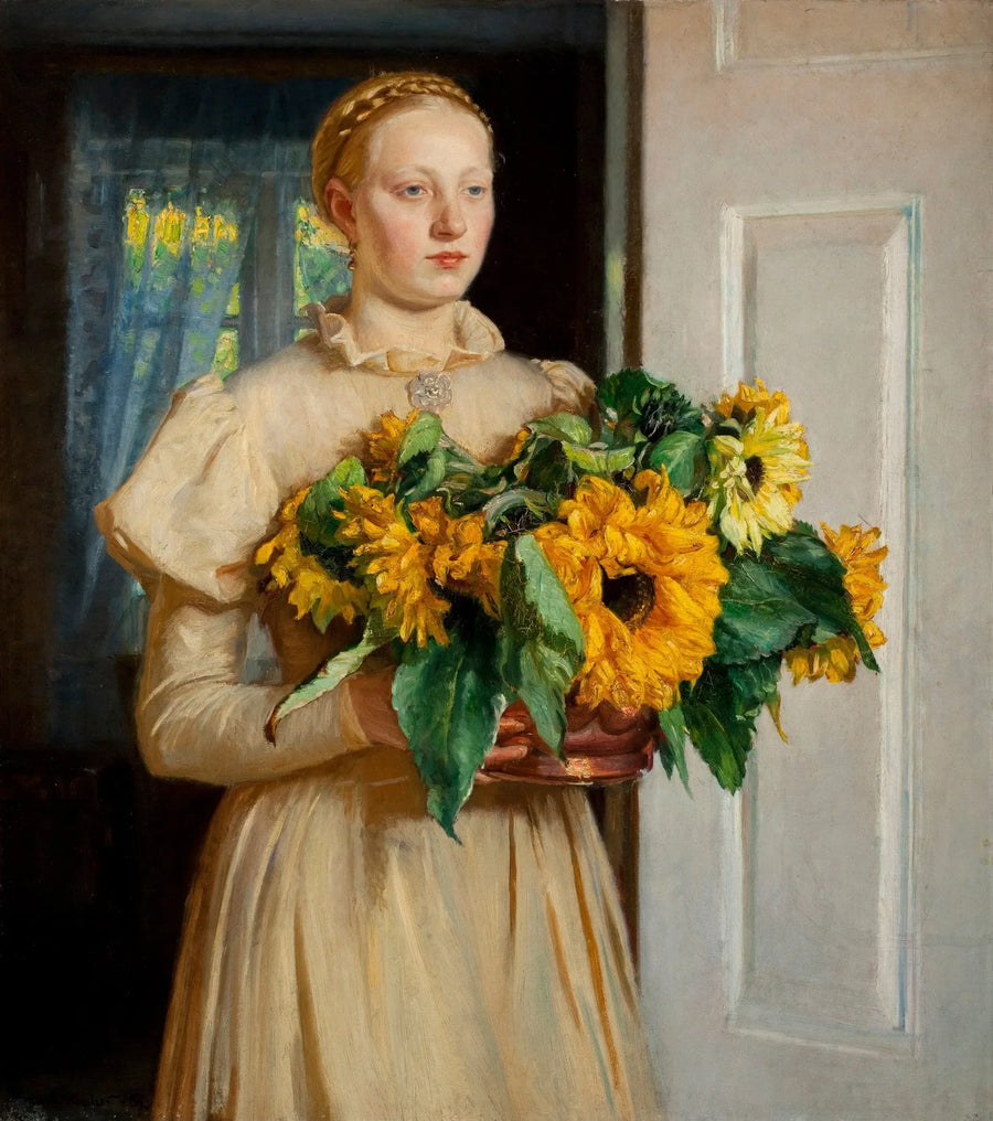 Fille aux tournesols (1893) - Michael Peter Ancher