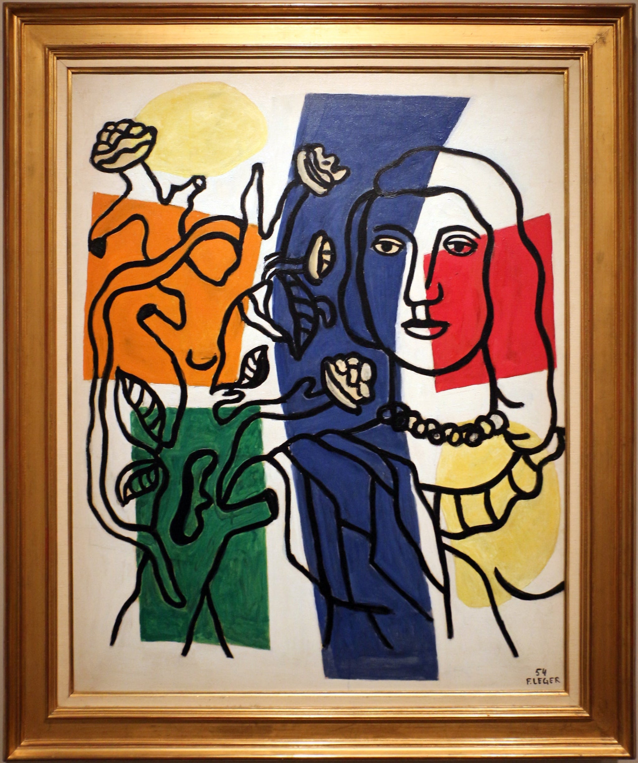 Fille avec plante - Fernand Léger image 1 copie de tableau peinte à la main