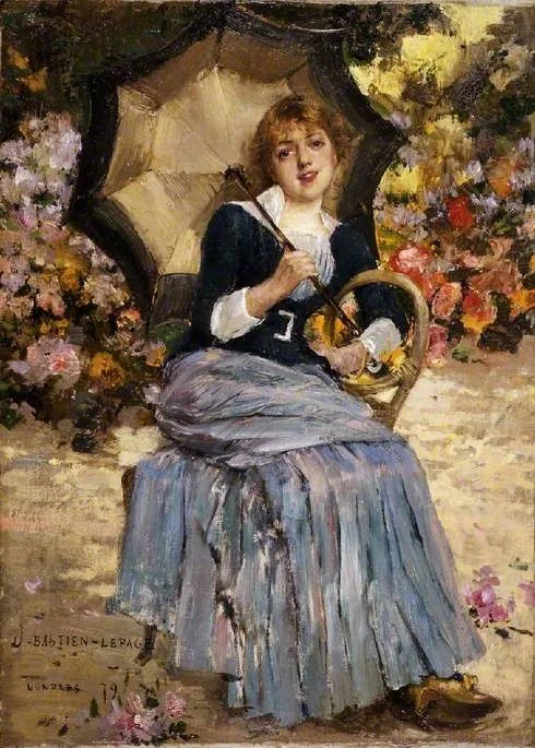 Fille avec un parasol - Jules Bastien-Lepage image 1 reproduction réalisée par Alpha Reproduction