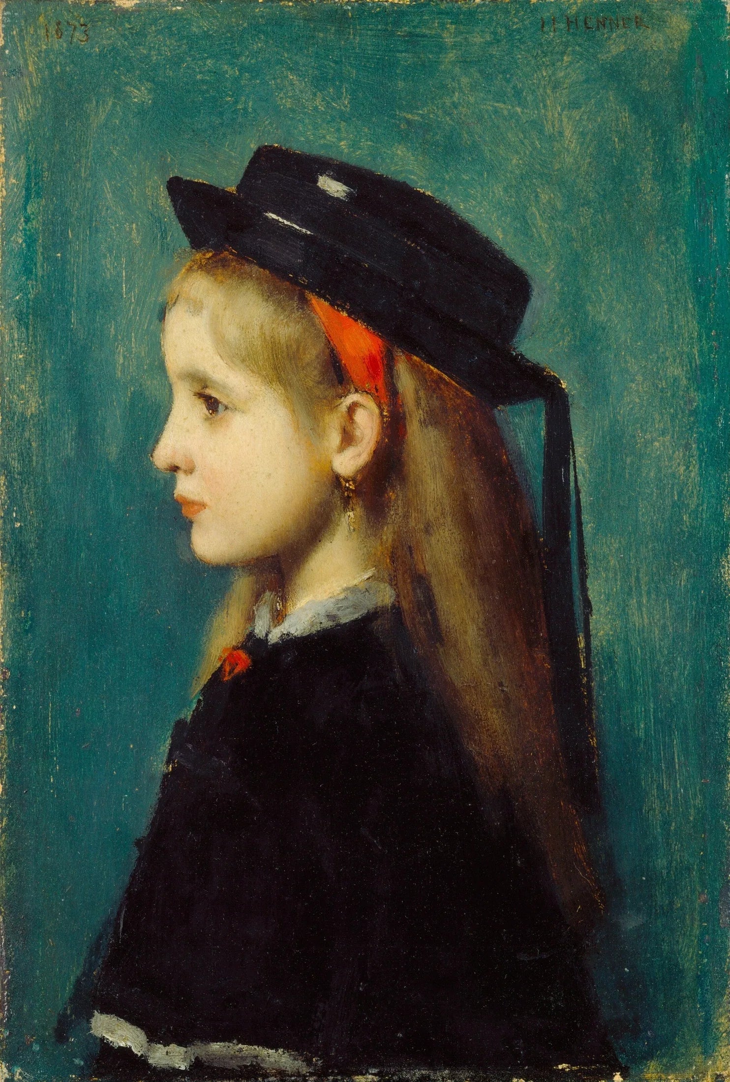 Fille d'Alsace - Jean-Jacques Henner image 1 reproduction de peinture à l’huile