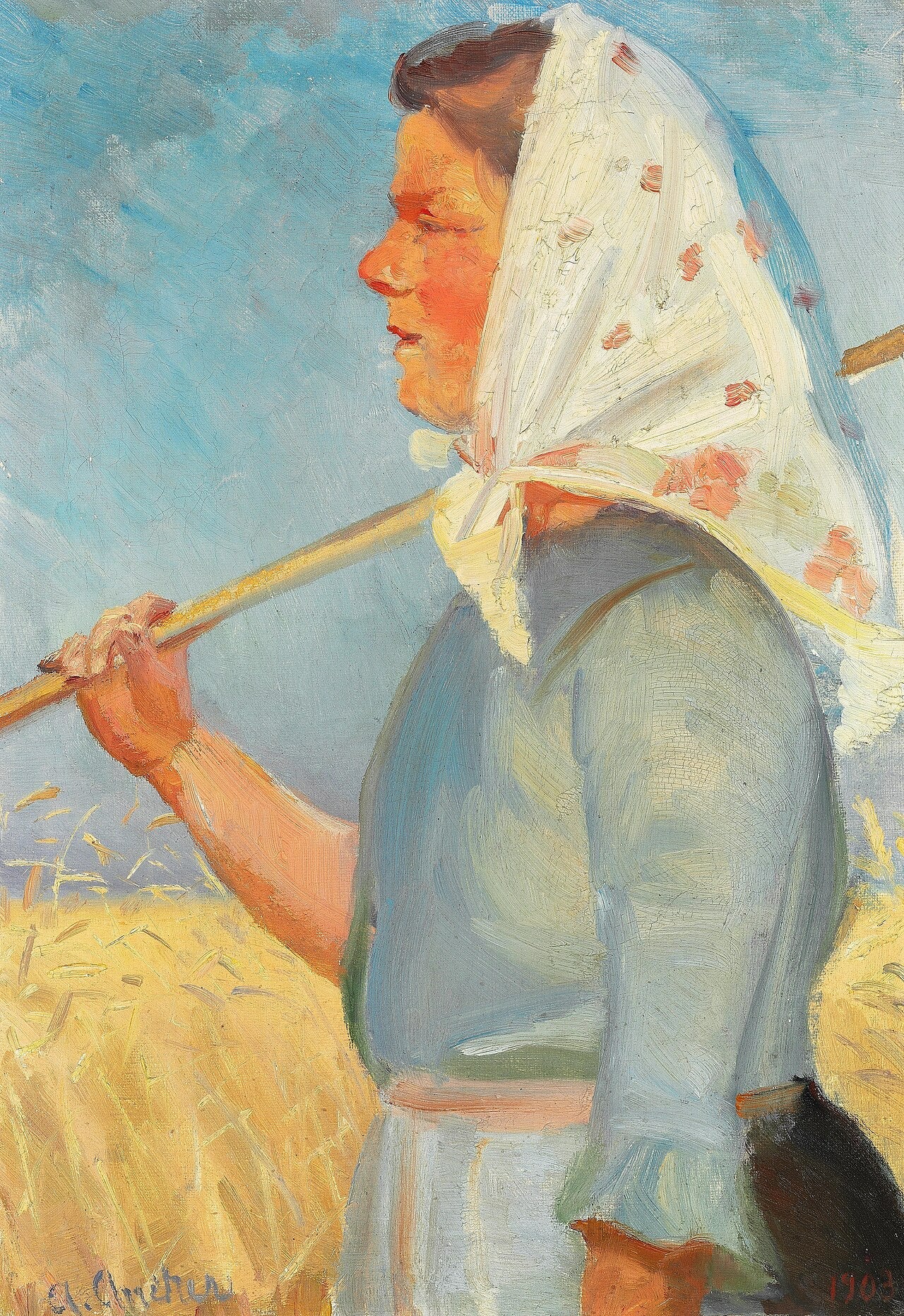 Fille de la moisson. - Anna Ancher image 1 reproduction artisanale de tableau