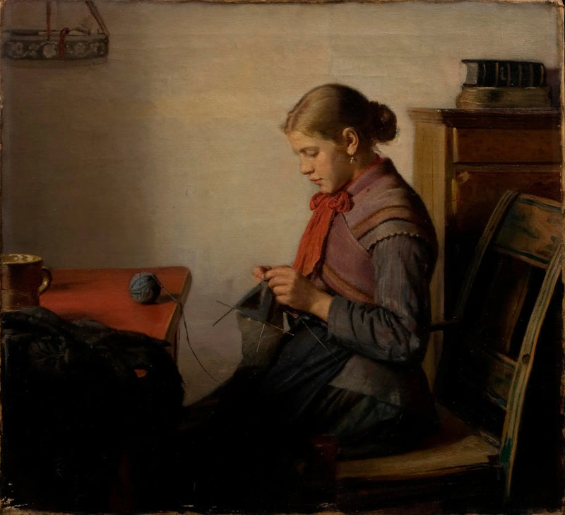 Fille de Skagen, Maren Sofie, tricot - Michael Peter Ancher