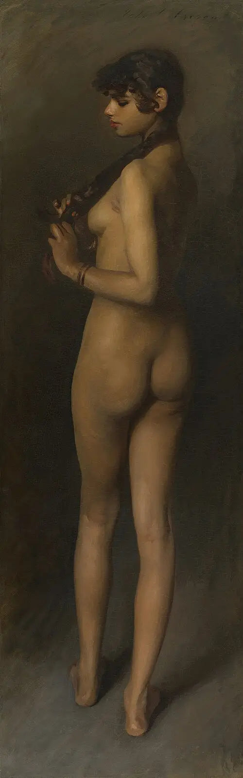 Fille égyptienne nue - John Singer Sargent image 1 reproduction artisanale de tableau