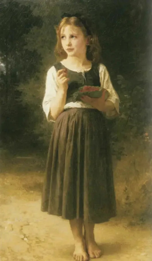 Fille framboise - Bouguereau image 1 reproduction de peinture à l’huile