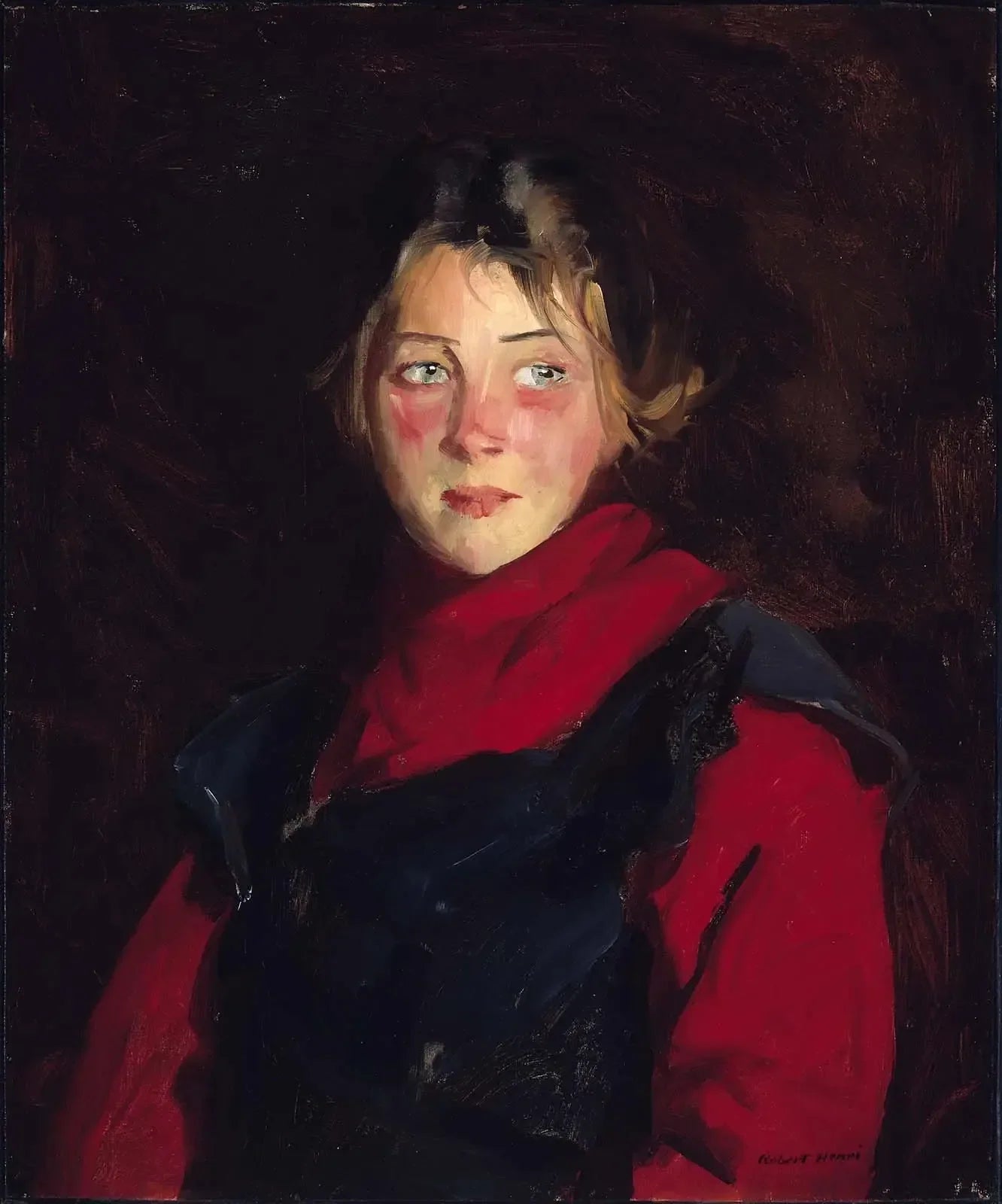 Fille irlandaise (Mary O'Donnel) - Robert Henri image 1 copie peinte à la main à l’huile