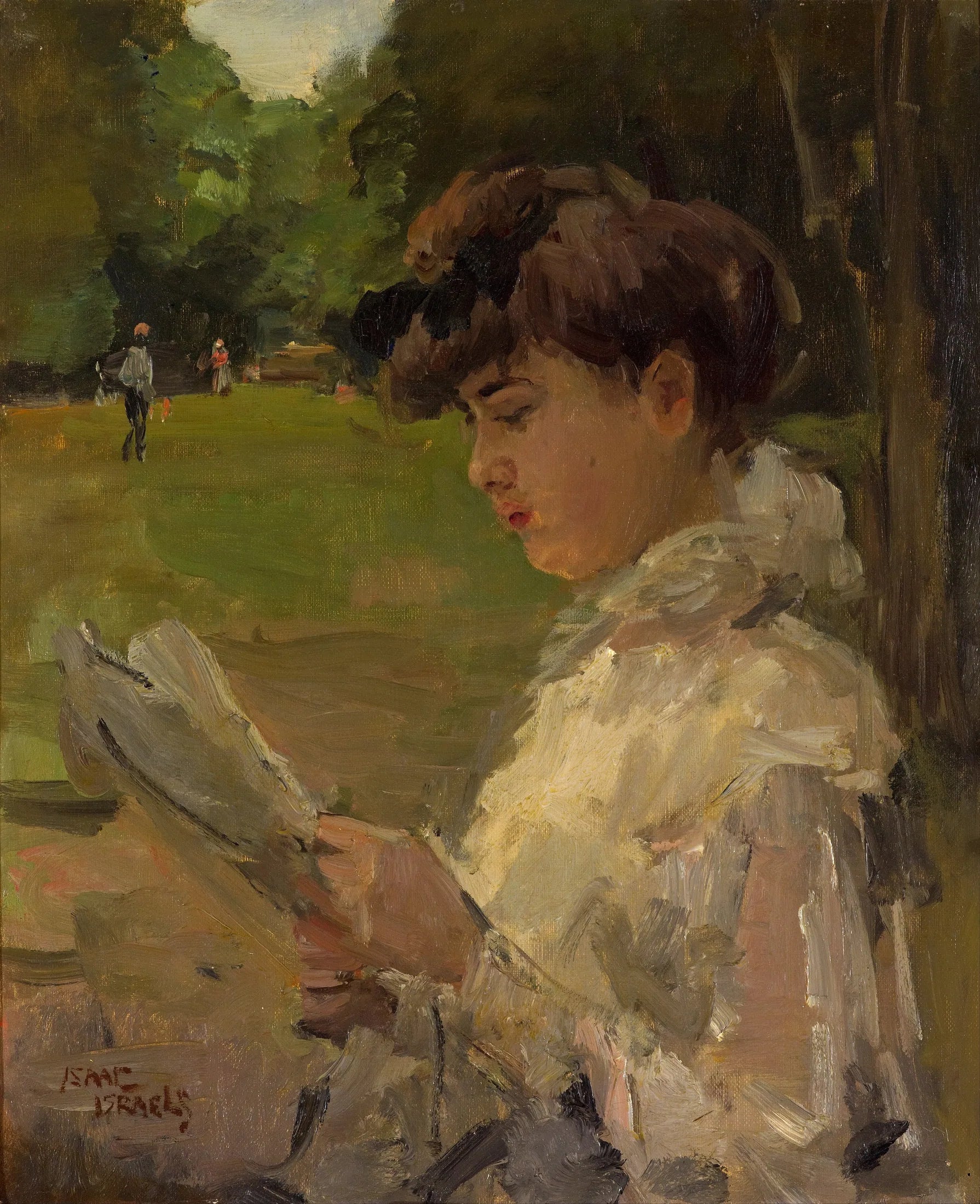 Fille lisant - Isaac Israëls image 1 reproduction d’œuvre d’art à l’huile