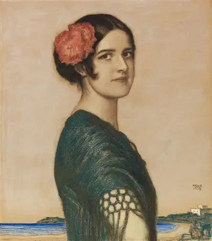 Fille Mary en espagnol - Franz Von Stuck