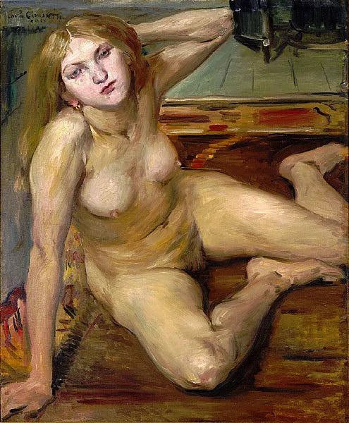 Fille nue sur un tapis - Lovis Corinth image 1 tableau peint à l’huile sur toile