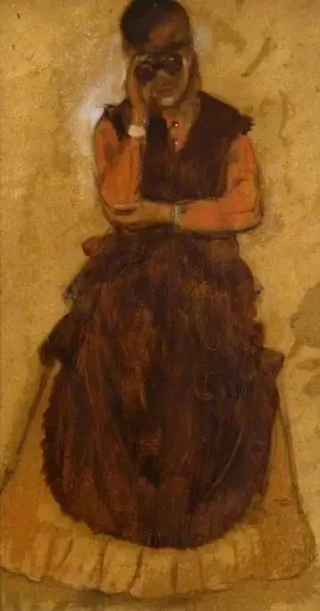 Fille regardant à travers des jumelles - Edgar Degas
