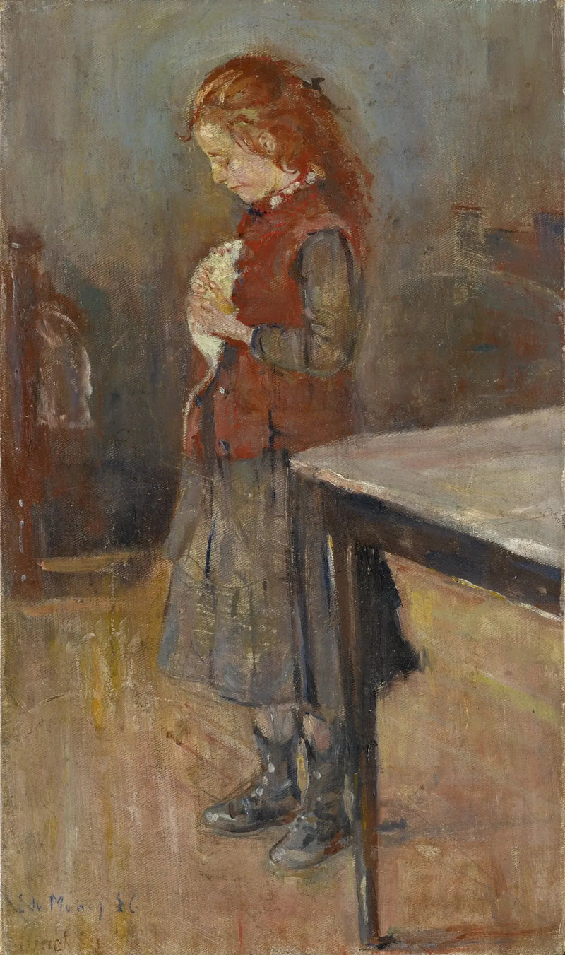 Fille rousse au rat blanc - Edvard Munch