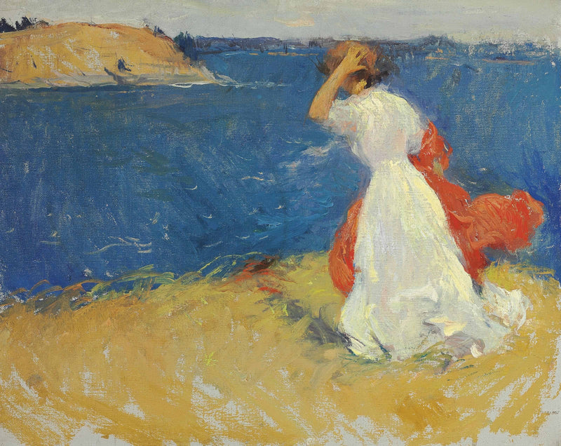 Fille sur le promontoire - Frank Weston Benson