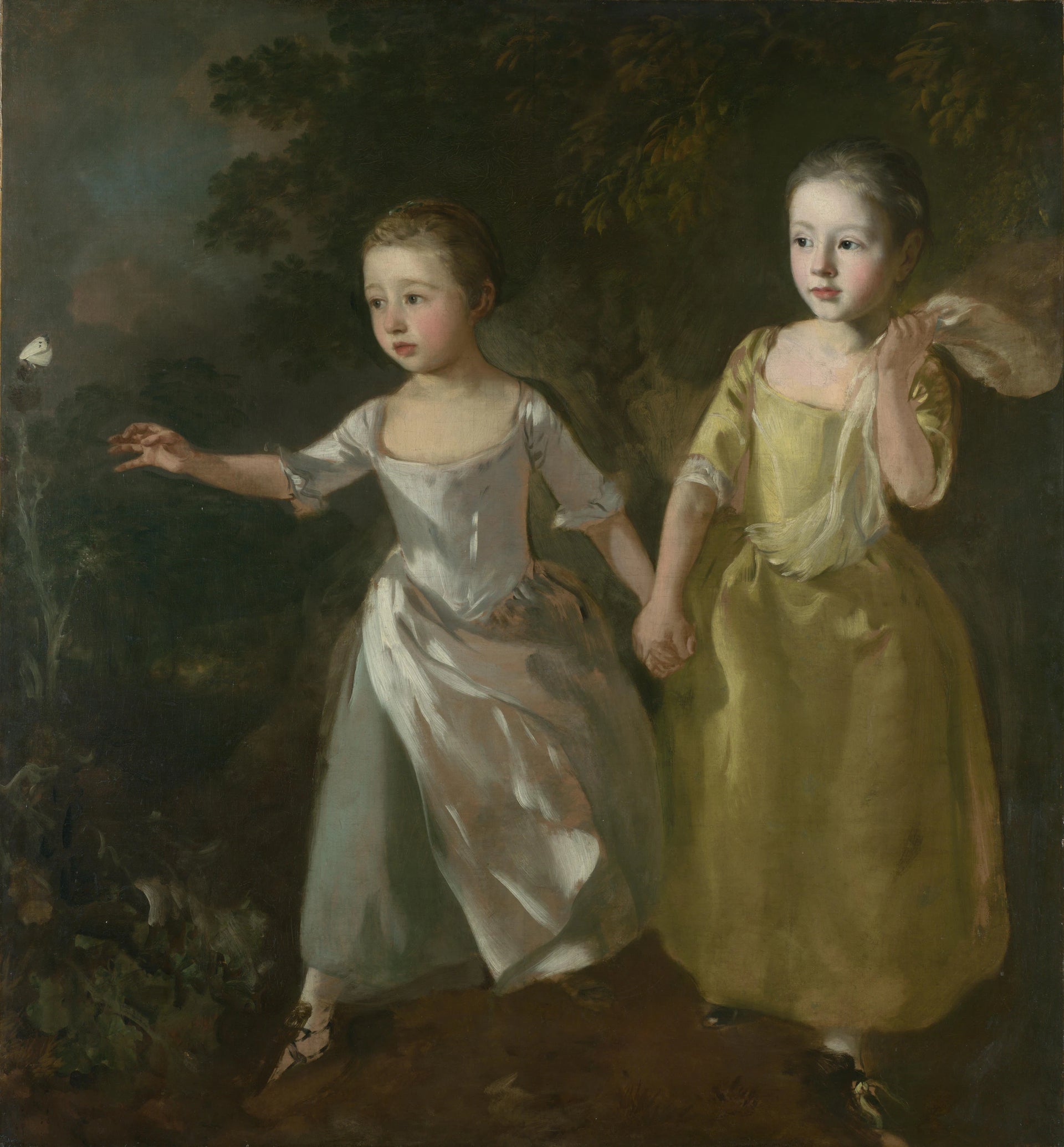 Les Filles du peintre poursuivant un papillon - Thomas Gainsborough