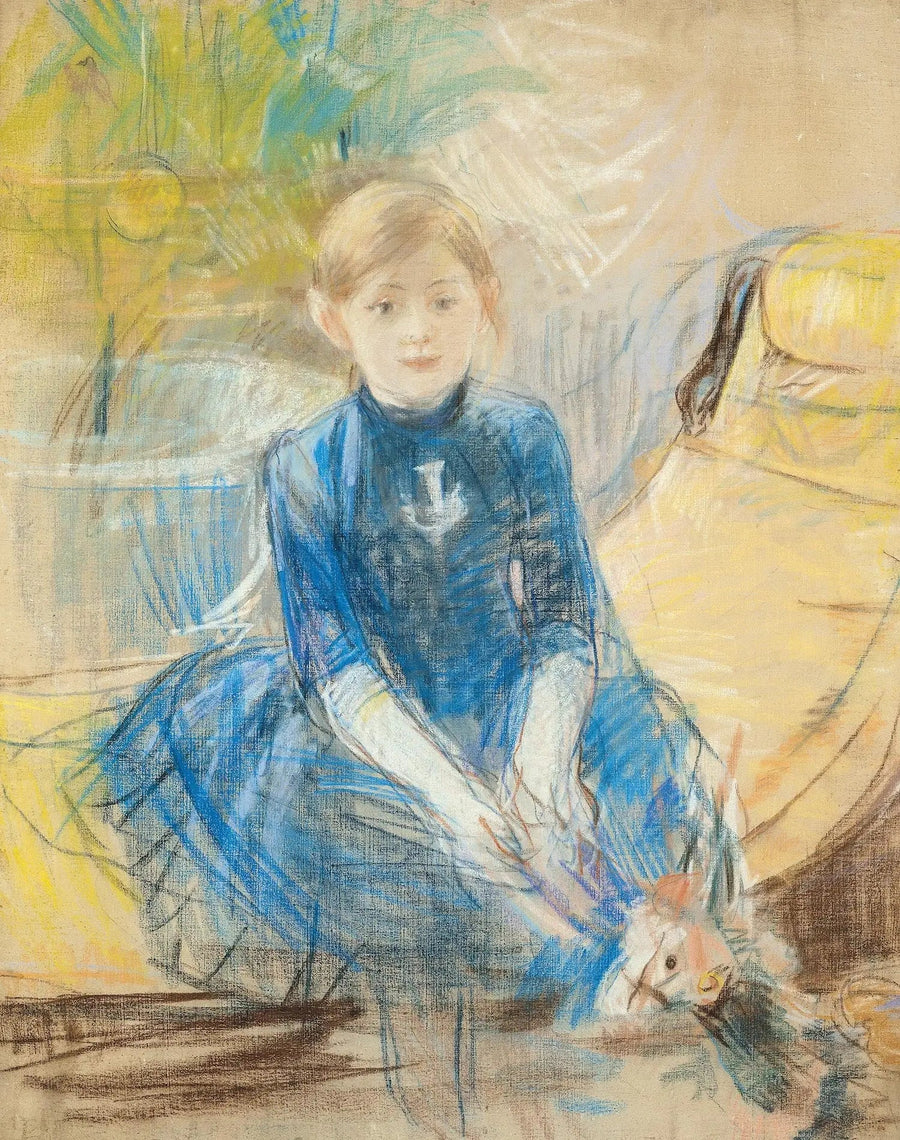 Fillette au jersey bleu - Berthe Morisot