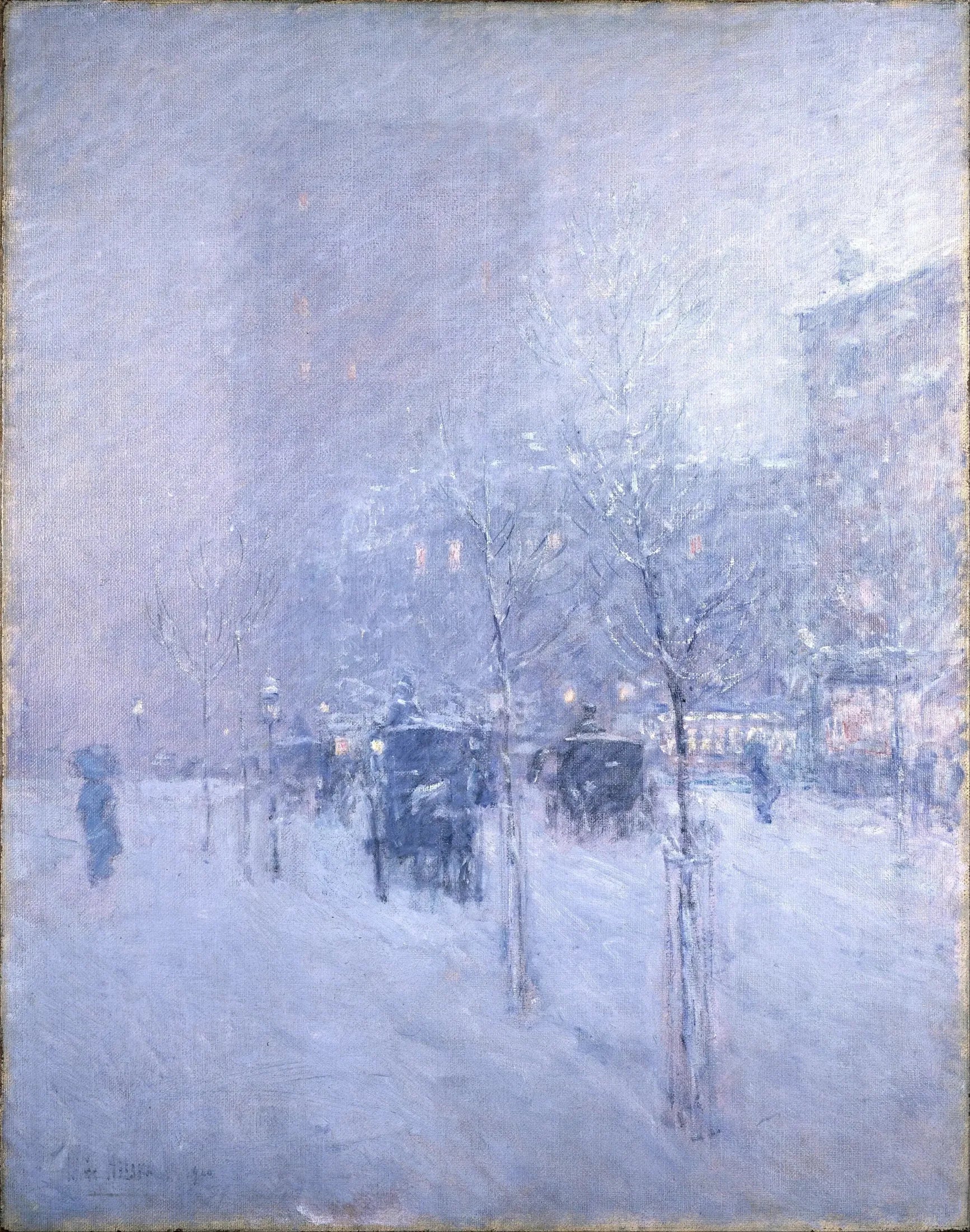 Fin d'après-midi, New York, hiver - Childe Hassam image 1 reproduction d’œuvre d’art à l’huile