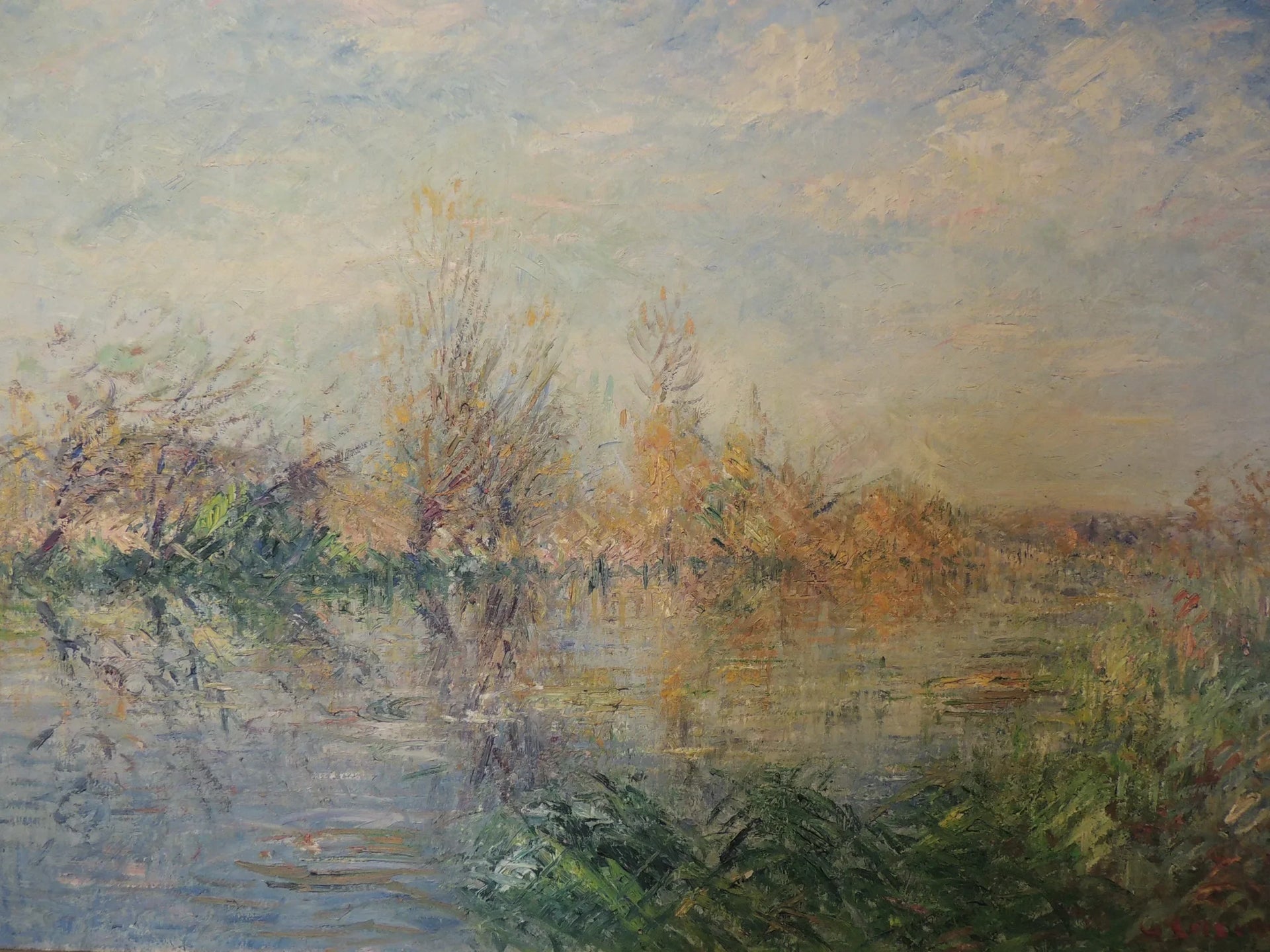 Fin d'automne, rivière d'Eure au Vaudreuil - Gustave Loiseau image 1 reproduction artisanale de tableau
