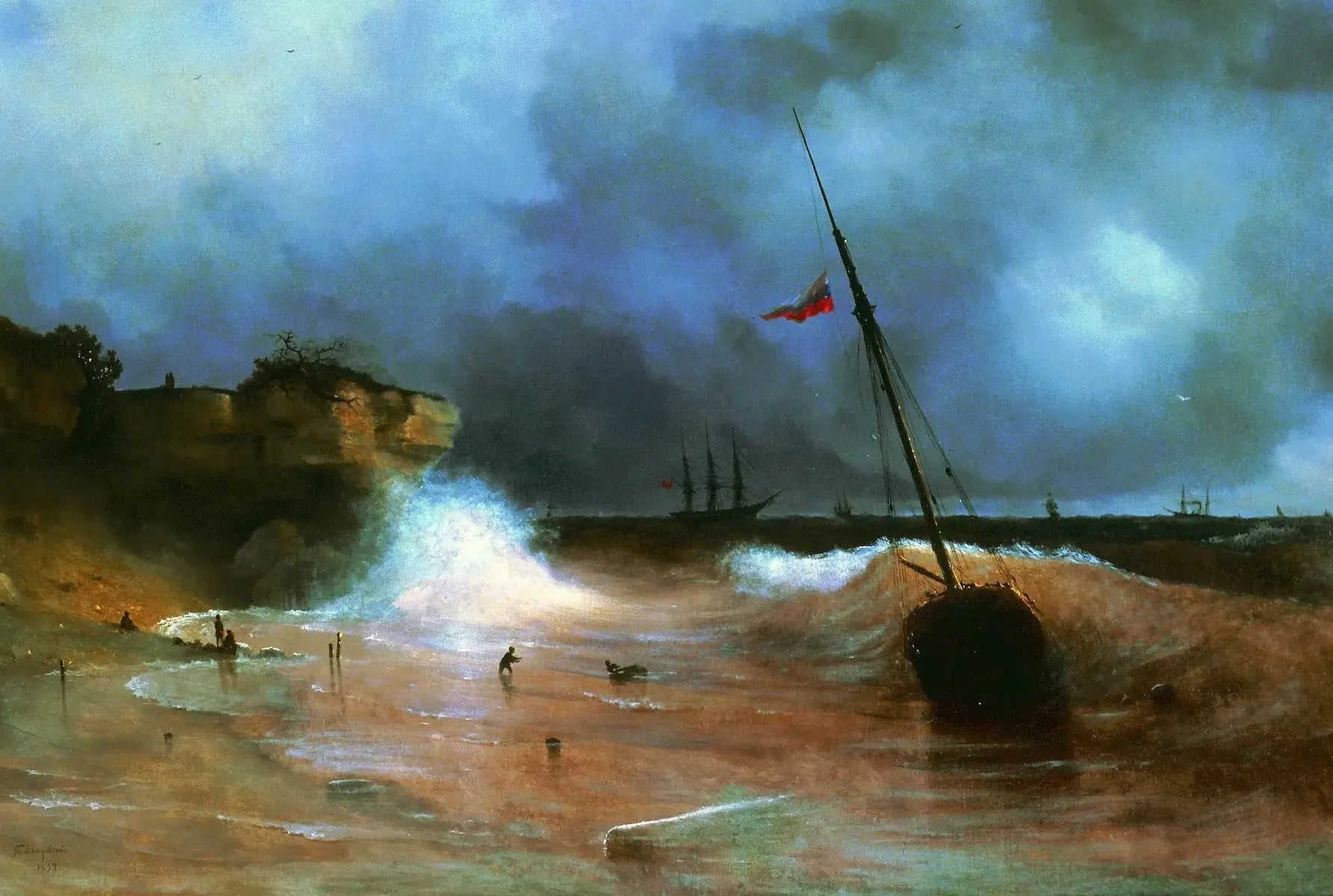 Fin de la tempête - Ivan Aïvazovski image 1 reproduction de peinture à l’huile