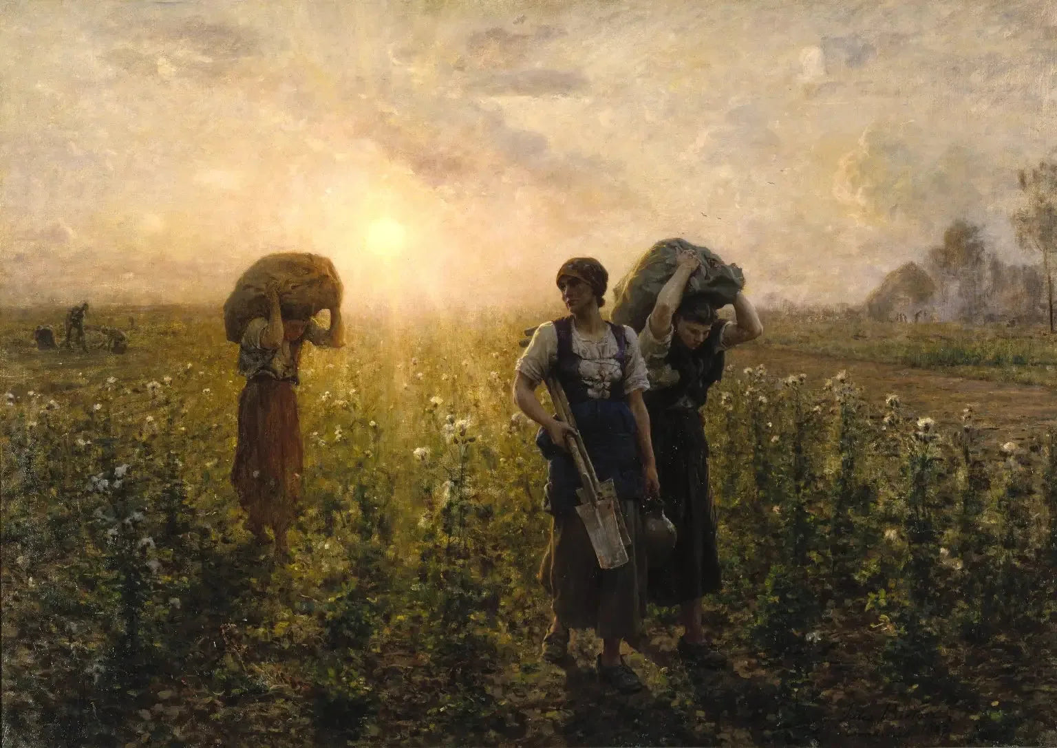 Fin du travail - Jules Breton image 1 reproduction d’œuvre d’art à l’huile