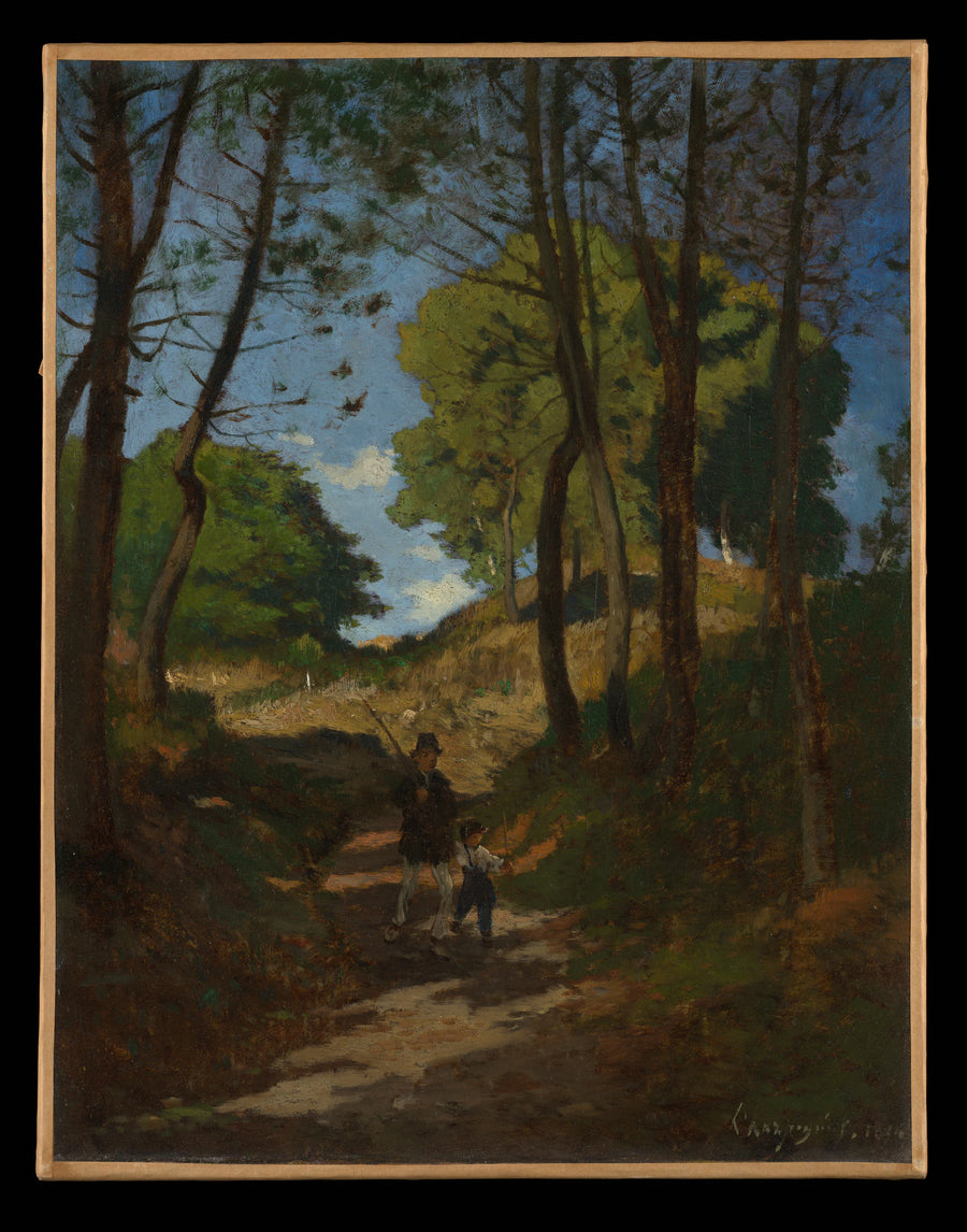 Sapins aux Trembleaux, près de Marlotte - Henri-Joseph Harpignies