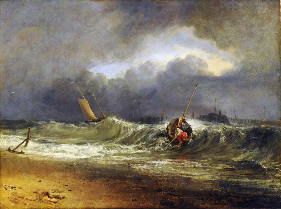 Fishermen upon a Lee Shore in Squally Weather - J. M. W. Turner