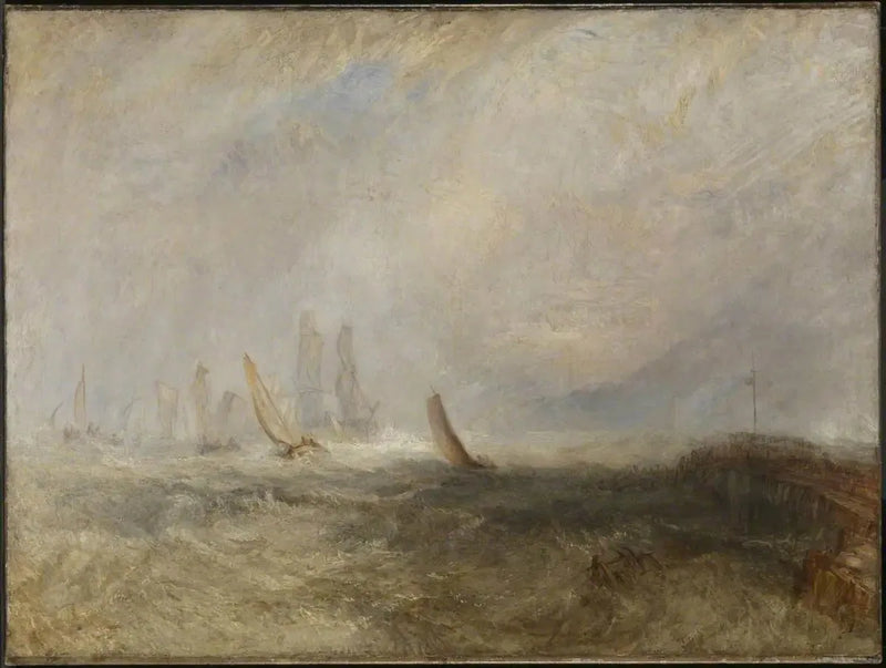 Fishing Boats Bringing a Disabled Ship into Port Ruysdael - J. M. W. Turner